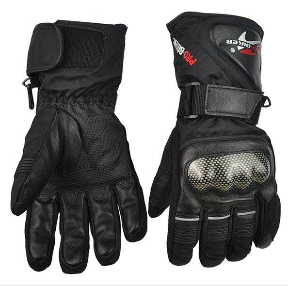  men's pro-biker motorcycle winter drop resistance racing thickening gloves l