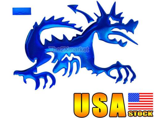 New 3d blue dragon for motorcycle tankpad protector universal motografix decal