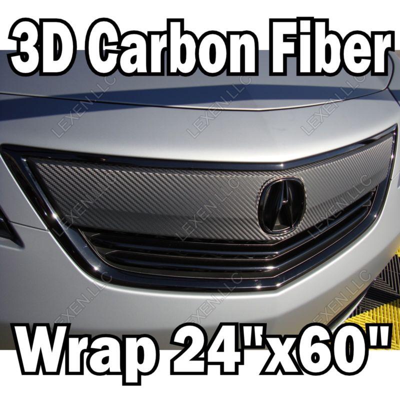 24" x 60" 3d carbon fiber exterior wrap sheet vinyl decal jdm car sticker a