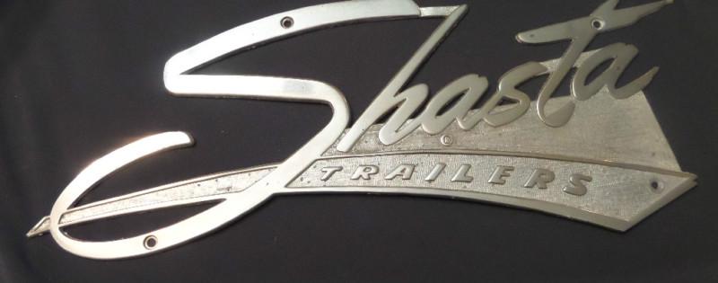 Vintage shasta trailer camper logo emblem sign nameplate great condition