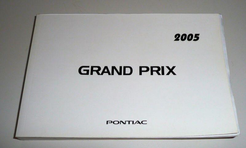 2005 05 pontiac grand prix factory owners manual only … free ship