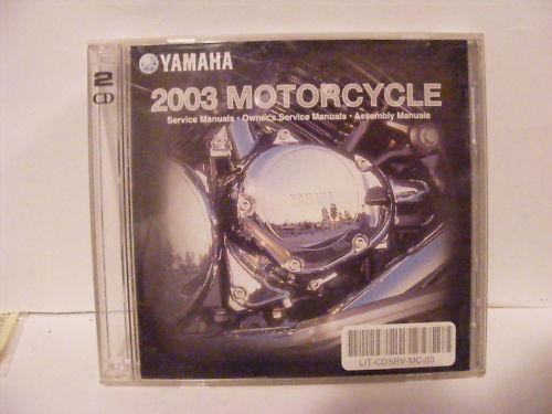 Genuine yamaha motorcycle ser. manuals on cd all 2003