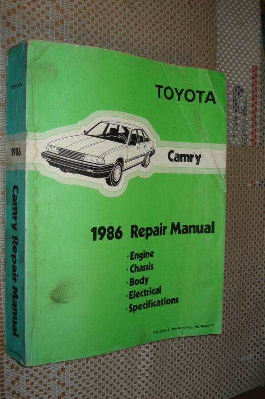 1986 toyota camry service manual original shop book