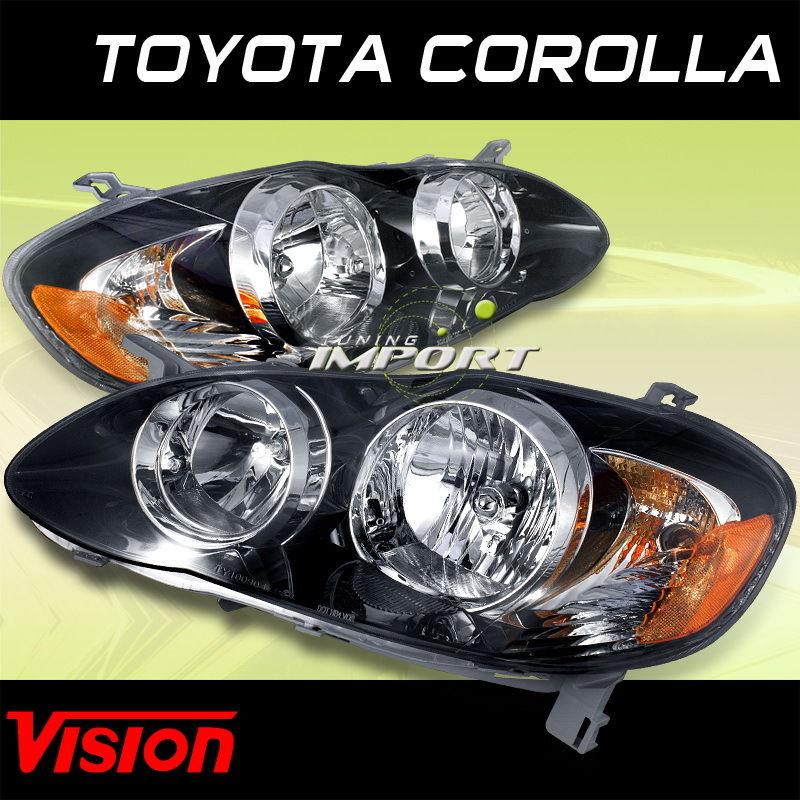 Toyota 05-07 corolla s vision replacement left right headlights assembly lamp