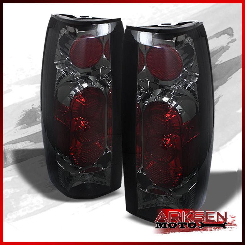 88-98 chevy/gmc c/k pickup truck suburban yukon tahoe smoked g2 tail lights set