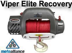 Viper 8000lb 4x4 truck recovery winch w/ amsteel rope & 2 inch receiver / elite