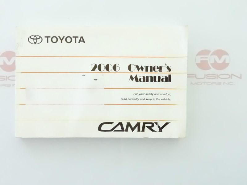 2006 toyota camry owners manual user guide operator book 