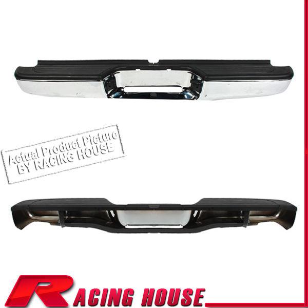 Rear step bumper steel bar w/pad 95-00 toyota tacoma regular cab dlx sr5 chrome