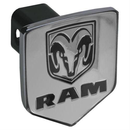 Bully cr-311 hitch cover dodge ram logo 2" receiver metal chrome each