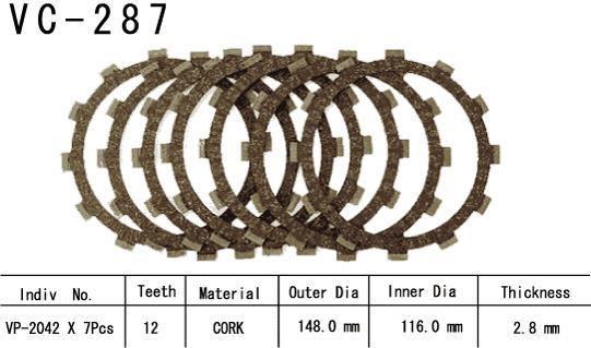 Vesrah clutch friction plate kit fits yamaha big bear 4wd buckmaster 2000-2001