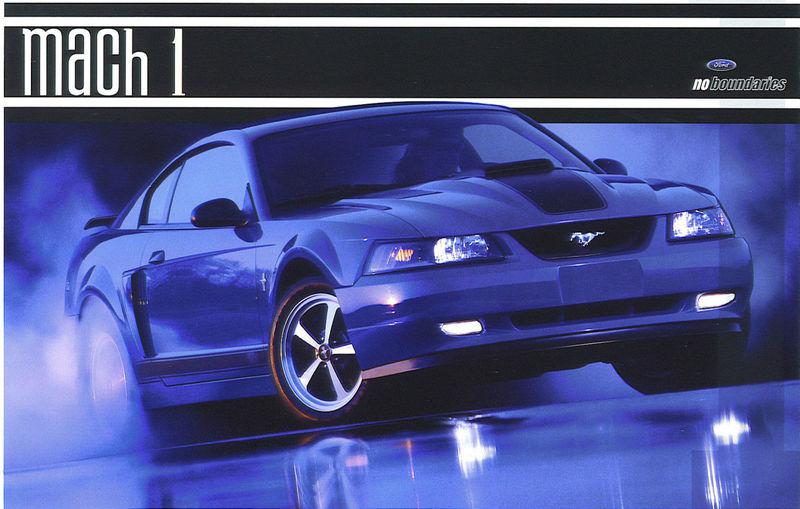 New ford dealer only 2003 ford mustang mach 1 2 sided literature brochure card!