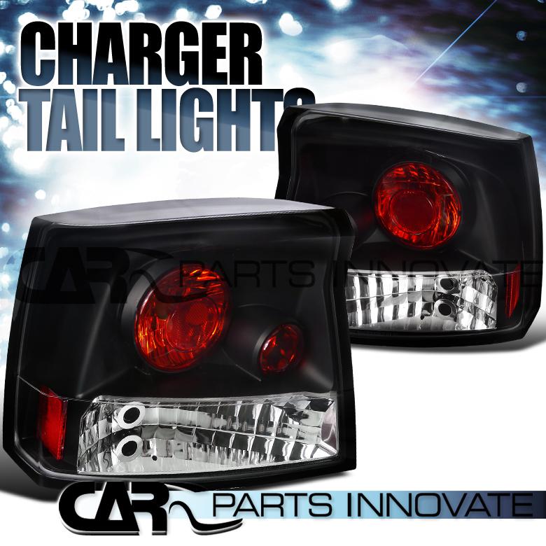 2005-2008 dodge charger srt8 r/t altezza black tail lights rear lamp