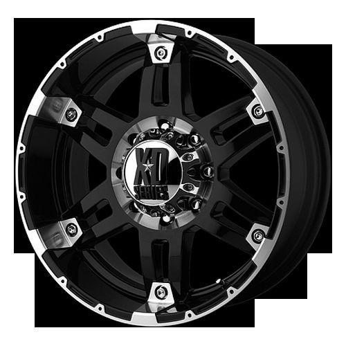 18" x 8.5" xd spy machined rims & 33x12.50x18 kumho road venture mt tires wheels