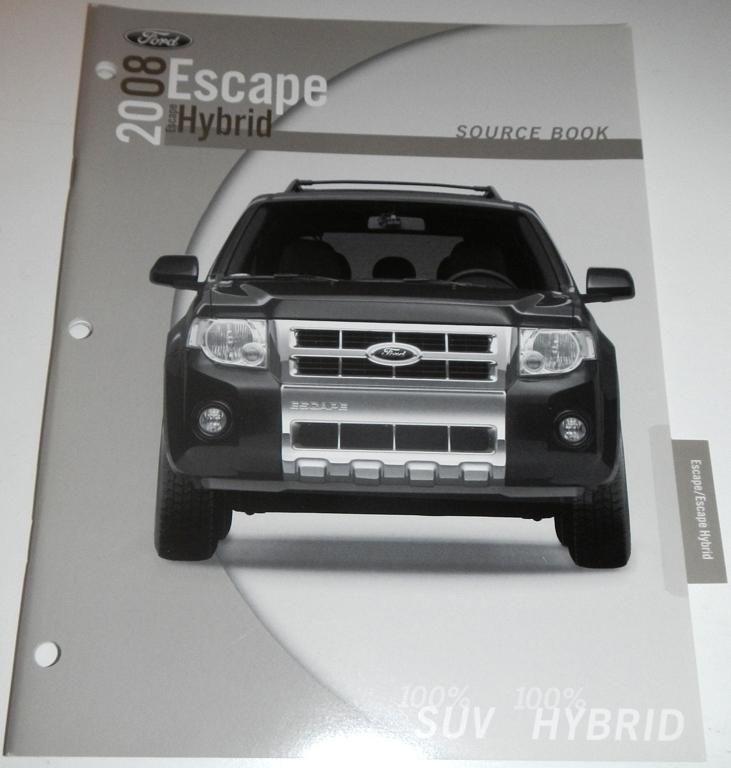 2008 ford escape + escape hybrid source book brochure