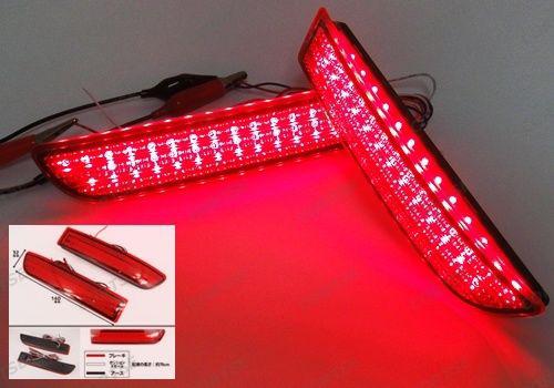 2x red lens smd led bumper reflector tail brake stop light toyota rav4 scion xd