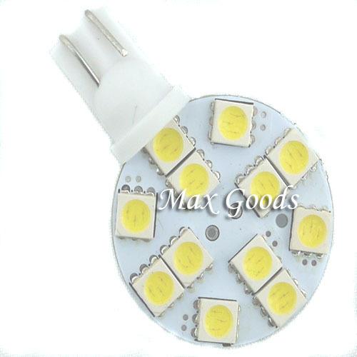 1x t10 194 921 w5w 12 smd 5050 led warm white rv landscaping light lamp bulb