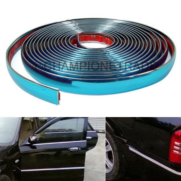 5m x 15mm chrome car protector moulding strip exterior interior trim universal 