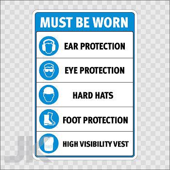 Decal sticker sign signs warning danger caution protection equipment 0500 za4a6