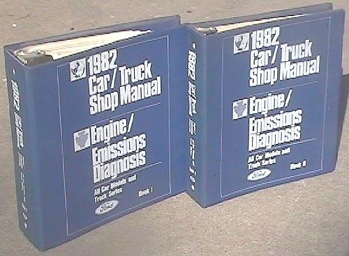 1982 ford all car truck engine/emissions diagnosis oem shop manual in binder set