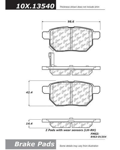 Centric 106.13540 brake pad or shoe, rear