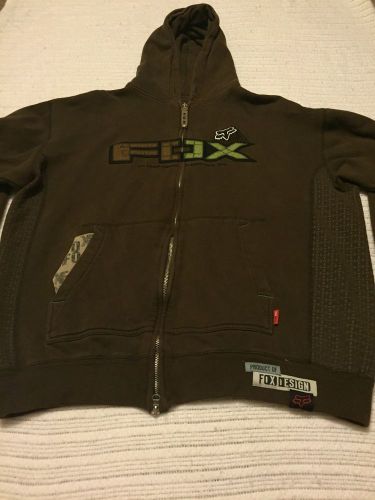 Fox racing mens zip up hoodie