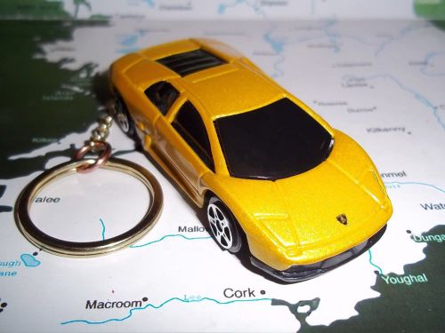 Custom mint keychain 2008 lamborghini reventon,yellow w/chrome  mags