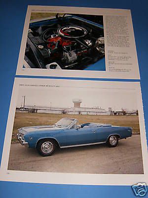 ★★1967 chevy chevelle ss396 convertible photo/poster lot ss 396 l34 l35 l48 l72