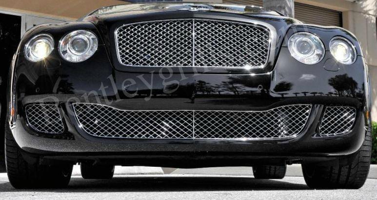 Bentley gt/gtc flying spur speed front grill 3 piece bright chrome finish