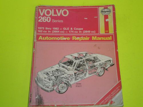 Haynes repair manual volvo 260 series gle &amp; coupe 1975-82  162 &amp; 174 cu.in.