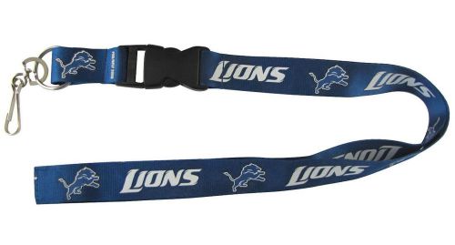 Detroit lions blue lanyard key chain