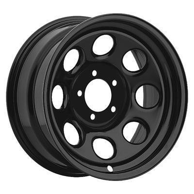 Cragar soft 8 black steel wheels 17"x9" 5x4.75" bc set of 5