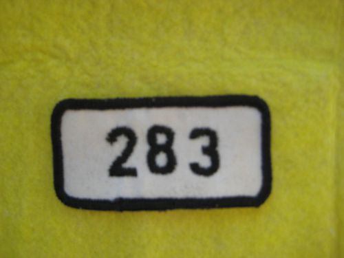 Vintage chevrolet 283 engine black white uniform patch 2 7/8&#034;x1 1/4&#034;