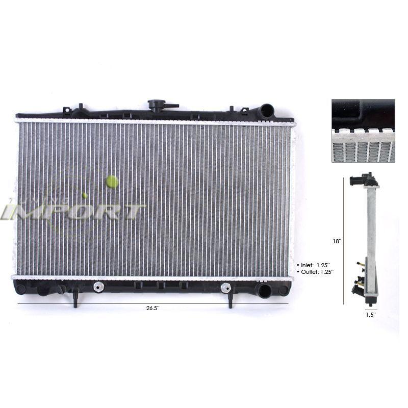 1989-1990 nissan 240sx 2.4l sohc ka24e radiator+1-row a/t oil cooler s13 silvia