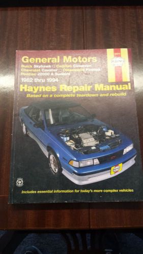 Repair manual haynes 38015 general motors 1982 - 1994