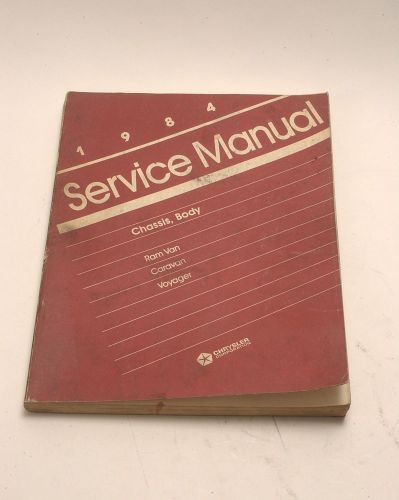 1984 chrysler ramvan caravan voyager chassis body 81-370-4010 oem service manual