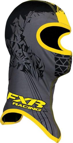 Fxr-snow shredder-frostbite block poly/spandex balaclava,black/yellow,large/lg