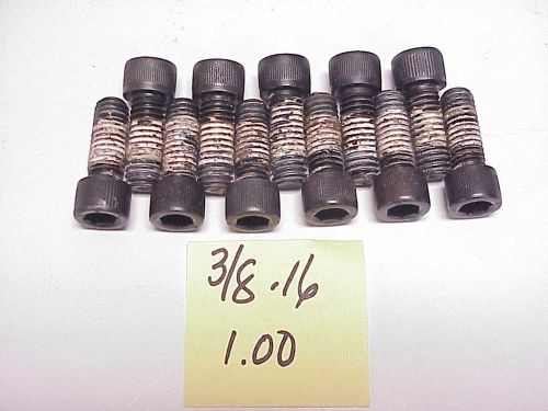 11 used 3/8-16 x 1&#034; coarse thread allen socket head bolts   nascar nhra imca