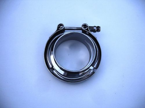 3.0&#034; 3&#034; t304 ss v band clamp and flange