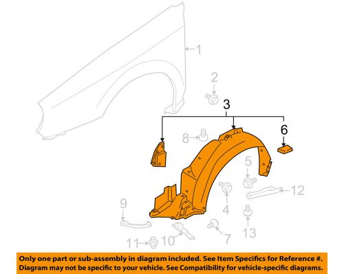 Subaru oem 04-05 impreza-fender liner left 59110fe051