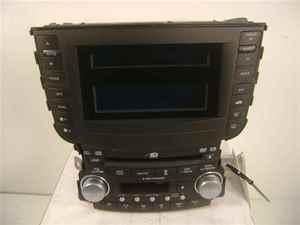 04 05 acura tl am fm cassette 6 disc cd player radio w/ climate & dash screen