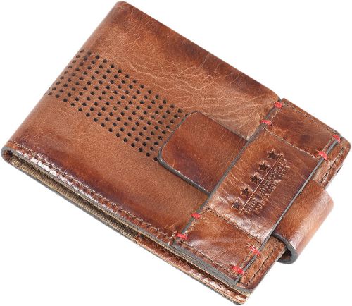 Icon 1000 leather brown mens motorcycle wallet