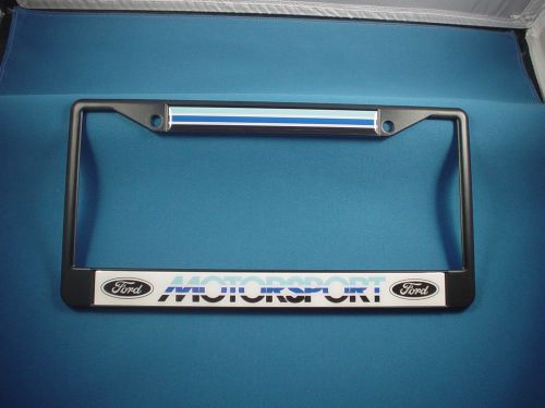 Ford motorsport black powder coated metal license plate frame