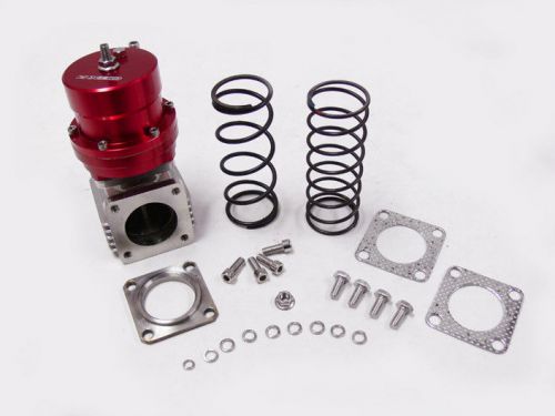 Obx red aluminum external 50mm 50 mm 4-bolt flange wastegate waste gate wg ver1