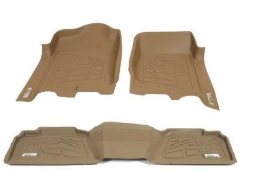 First + second floor mats in tan for 2007 - 2014 chevrolet tahoe