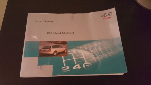 A4 audi avant  2001 owners manual