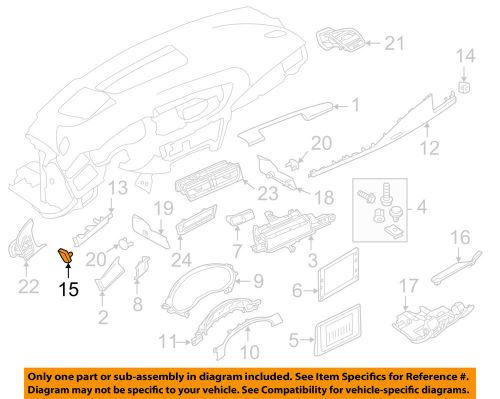 Audi oem 12-15 a7 quattro instrument panel-end cap left 4g88537816ps