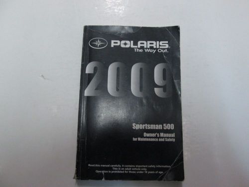 2009 polaris sportsman 500 maintenance safety owners manual worn water damage***