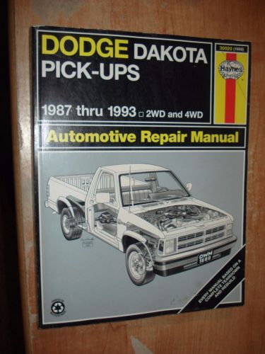 1987-1993 dodge dakota truck service manual haynes shop book 92 91 90 89 88