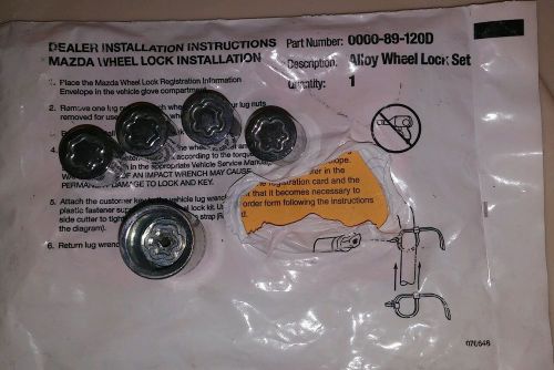 Mazda oem wheel lock set 0000-89-120d