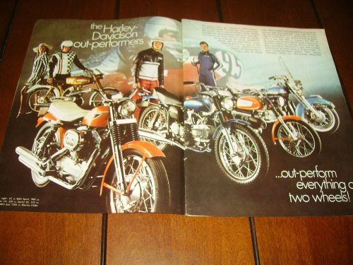 1969 harley davidson sportster - electra glide ***original 2 page ad*** rare!!!!